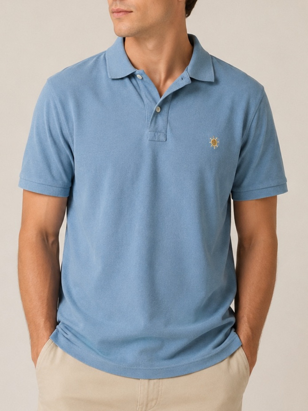 J.Crew Men’s Blue Polo Shirt Classic Fit Short Sleeve Cotton size Large